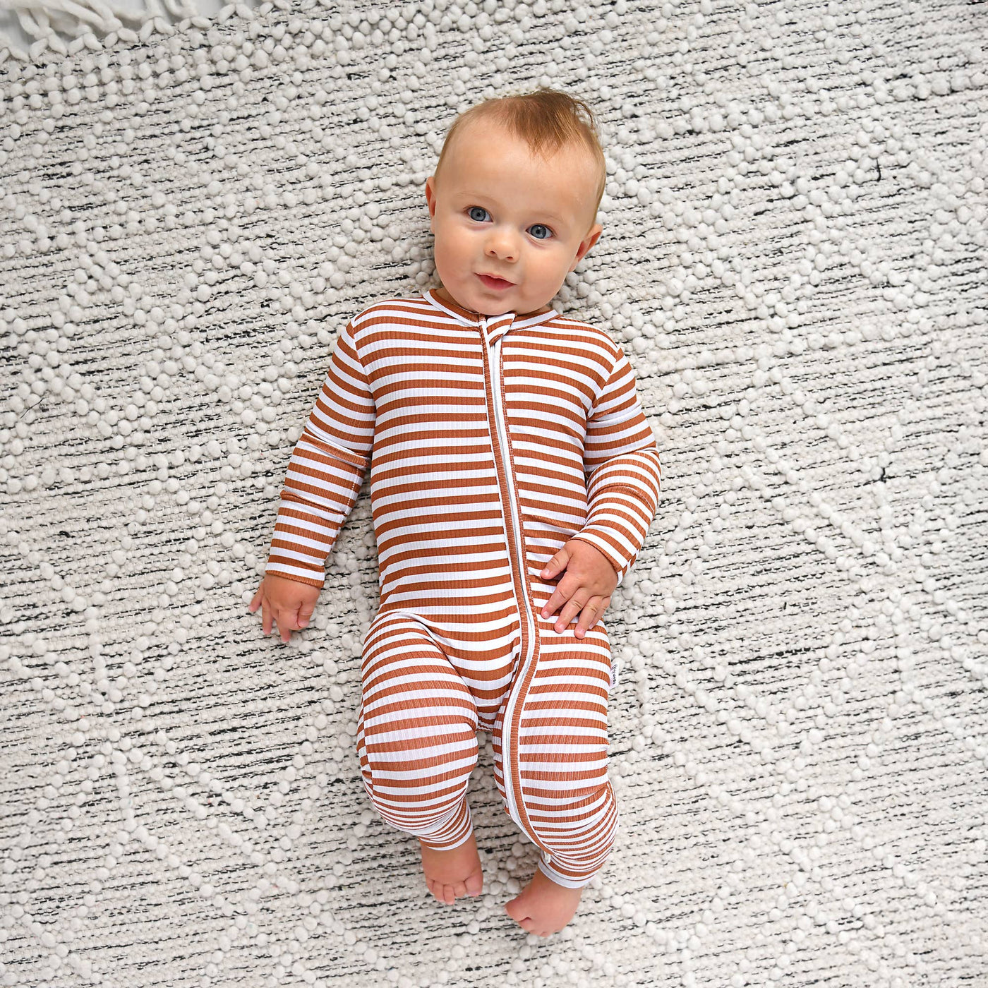 Gigi and Max Ribbed Zip Sleeper: Chase Brown
