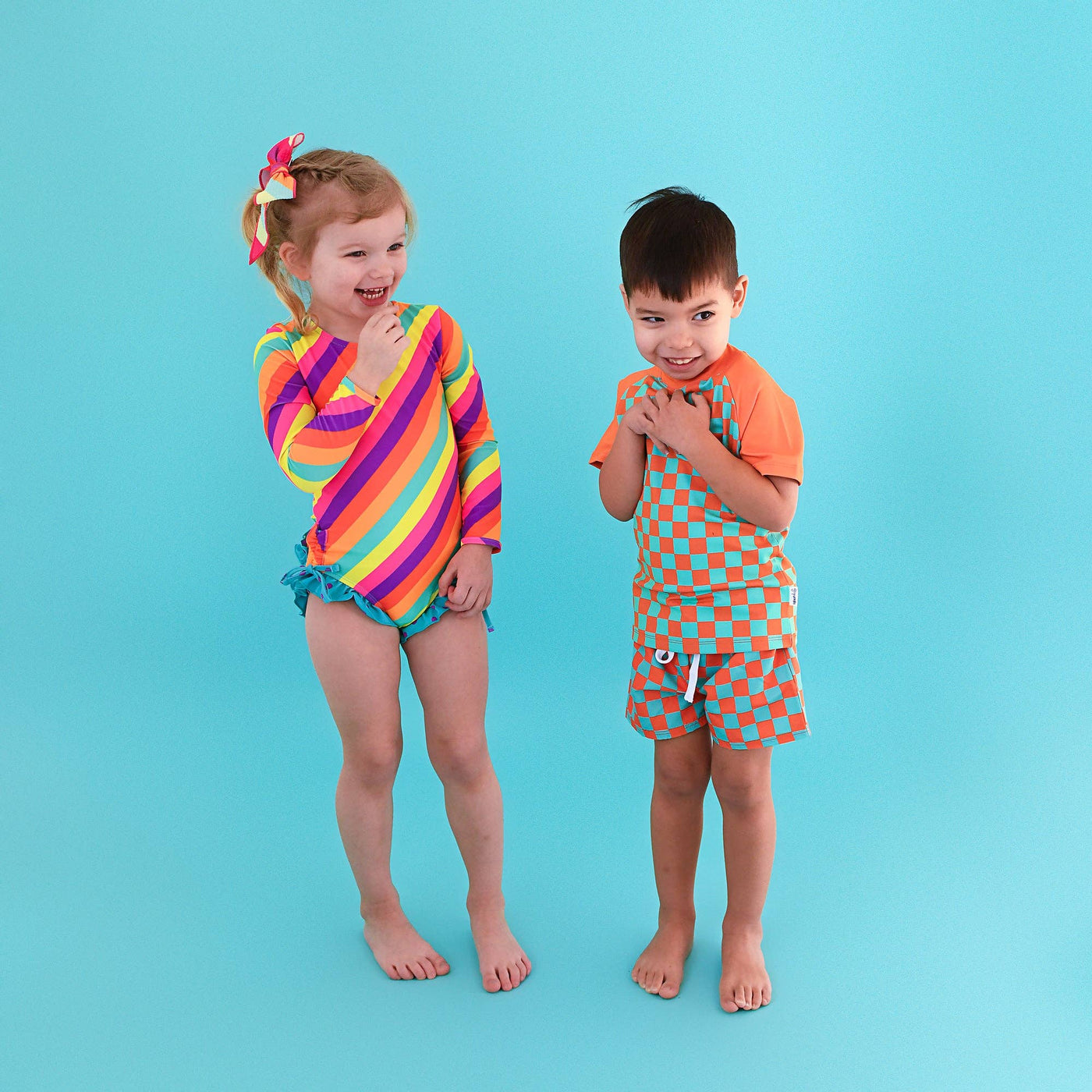 Gigi and Max Swim Shorts: Spencer Checks