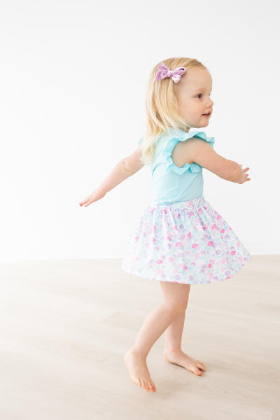 Mila & Rose:  Aqua S/S Ruffle Tee SHIPS SEPARATELY