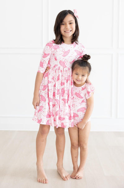 Mila & Rose:  Pirouette 3/4 Sleeve Pocket Twirl Dress SHIPS SEPARATELY