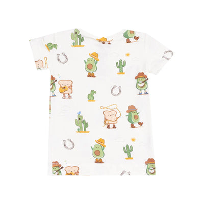 Angel Dear Loungewear Short Set: Western Avocado Toast