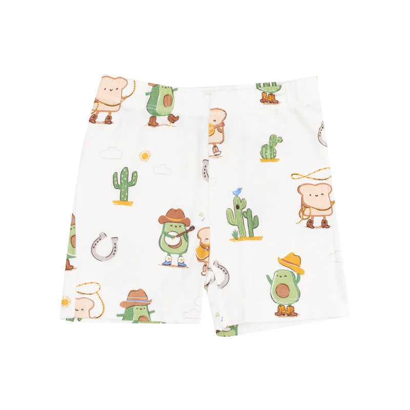 Angel Dear Loungewear Short Set: Western Avocado Toast