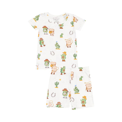 Angel Dear Loungewear Short Set: Western Avocado Toast