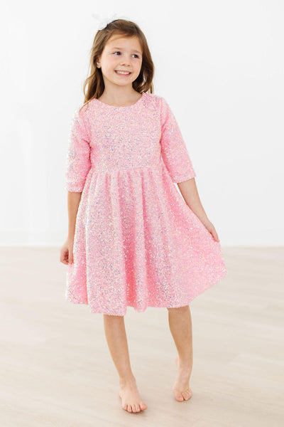 Mila & Rose:  Bubblegum Pink Sequin Dress SHIPS SEPARATELY