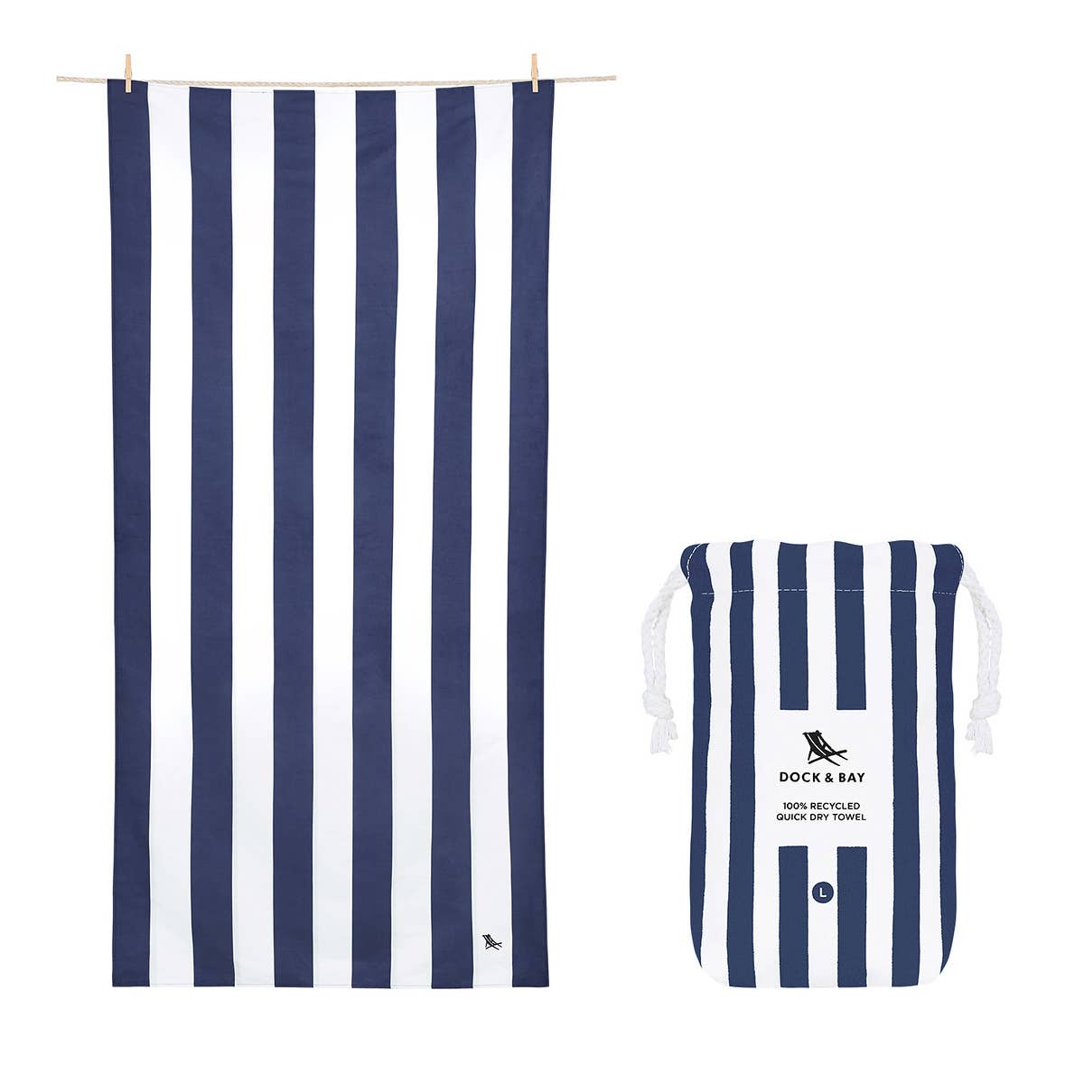 Dock & Bay Quick Dry Towel: Whitsunday Blue