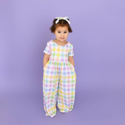 Gigi and Max: Winnie Pastel Plaid Romper