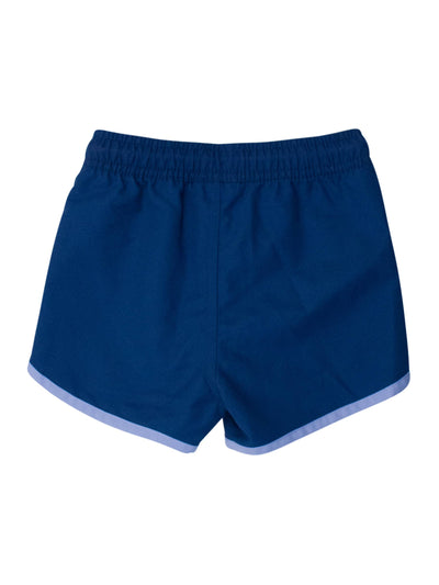 RuffleButts + RuggedButts - Boys Navy Dolphin Hem Swim Trunks