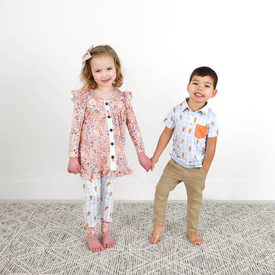 Gigi and Max: Henry Carrot Gingham Polo Shirt