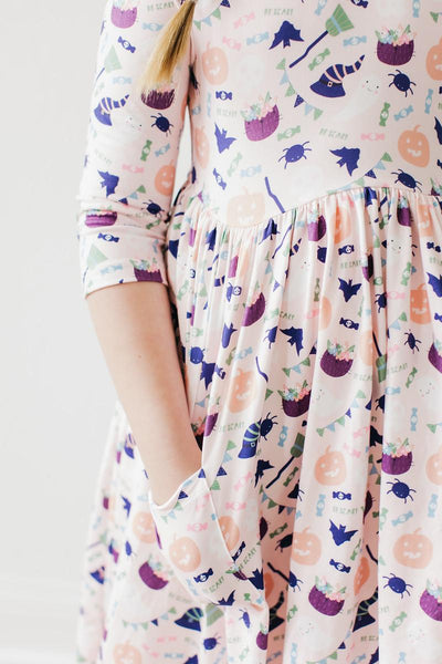 Mila & Rose:  Trick or Treat Pocket Twirl Dress SHIPS SEPARATELY