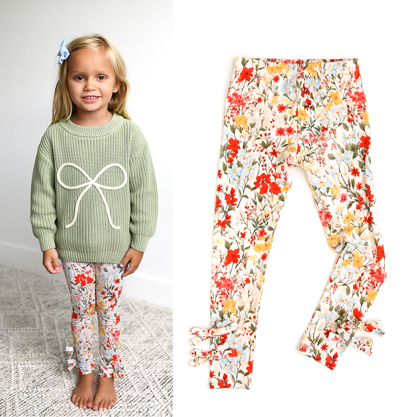 Gigi and Max Bow Leggings: Lottie