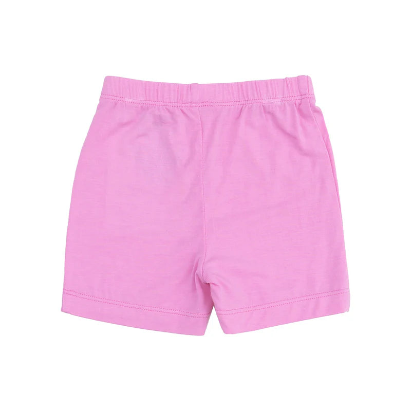 Angel Dear Peplum Top and Bike Short Set: Pink Vintage Golf Carts