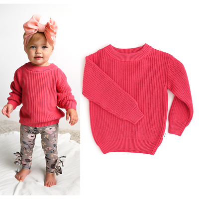 Gigi and Max Sweater: Deep Pink