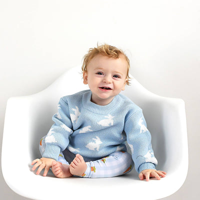 Gigi and Max: Blue Bunny Sweater