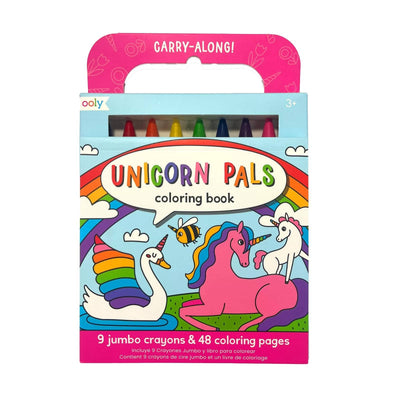 OOLY Carry Along Crayons & Coloring Book Kit: Unicorn Pals