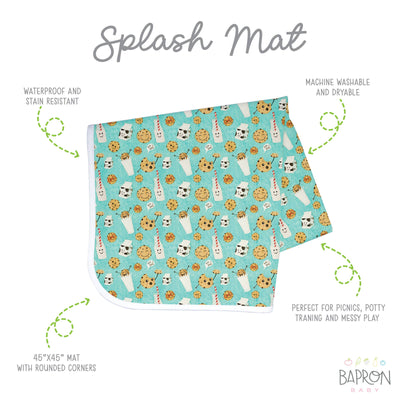 Bapron Splash Mat: Cookies & Milk