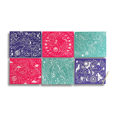OOLY Scratch & Shine Scratch Cards: Celestial Skies