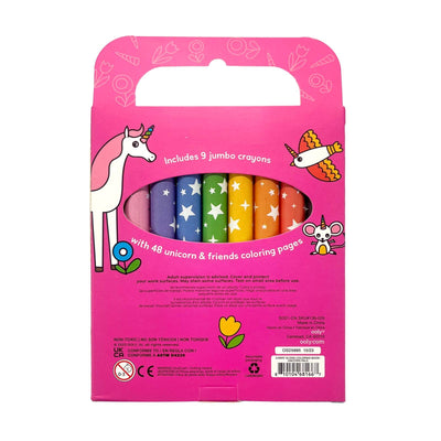 OOLY Carry Along Crayons & Coloring Book Kit: Unicorn Pals