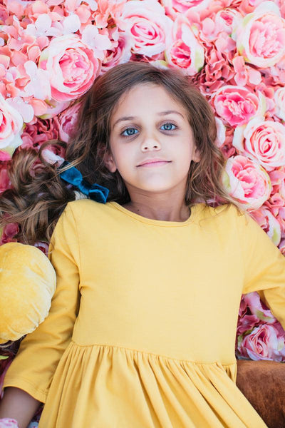 Mila & Rose:  Mustard Pocket Twirl Dress SHIPS SEPARATELY