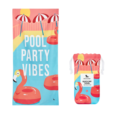 Dock & Bay Quick Dry Towel: Pool Party Vibes