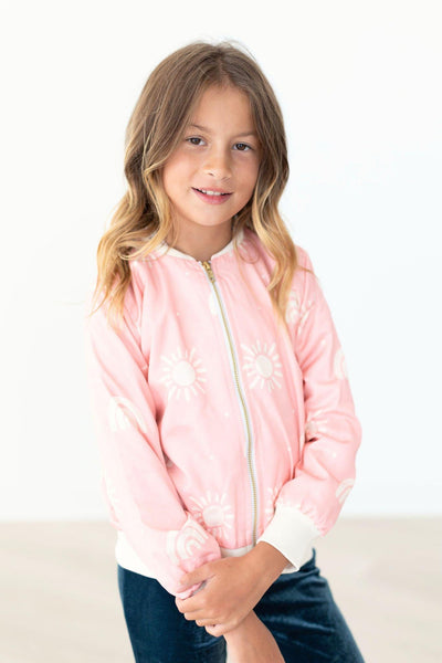 Mila & Rose:  Soft Pink Sun Satin Jacket SHIPS SEPARATELY