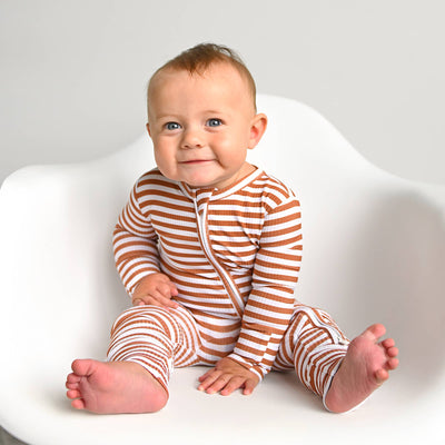 Gigi and Max Ribbed Zip Sleeper: Chase Brown