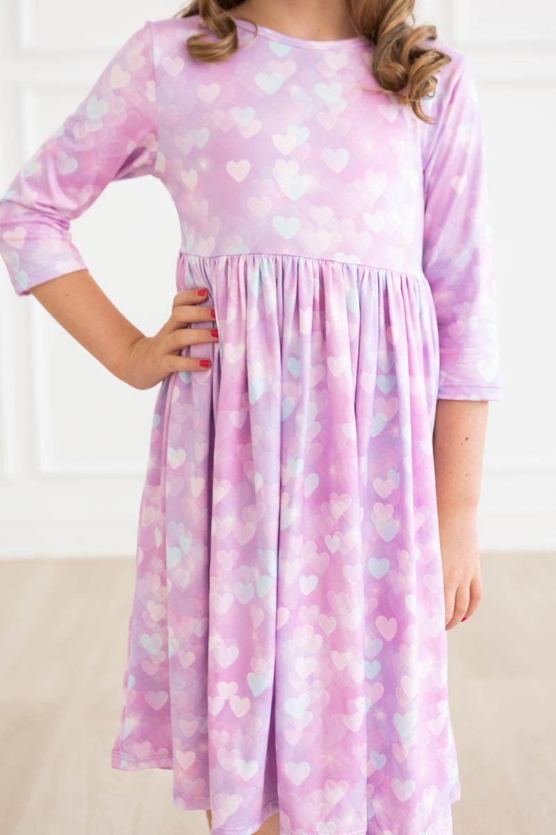 Mila & Rose:  Love Story 3/4 Sleeve Pocket Twirl Dress SHIPS SEPARATELY