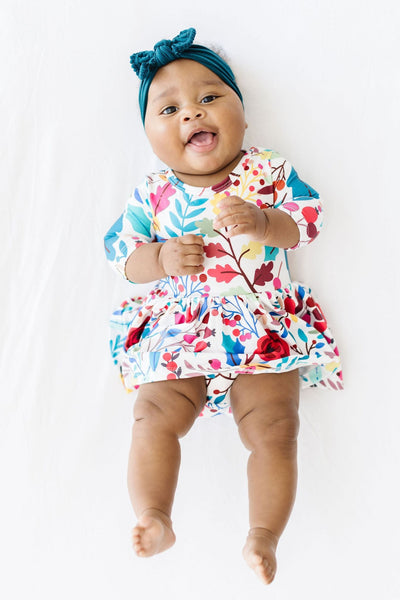 Mila & Rose:  Winter Berries Twirl Bodysuit SHIPS SEPARATELY