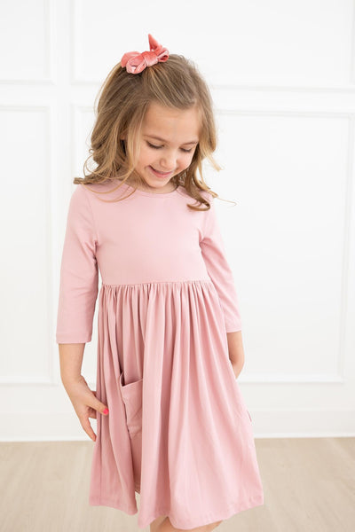 Mila & Rose:  Vintage Pink Pocket Twirl Dress SHIPS SEPARATELY