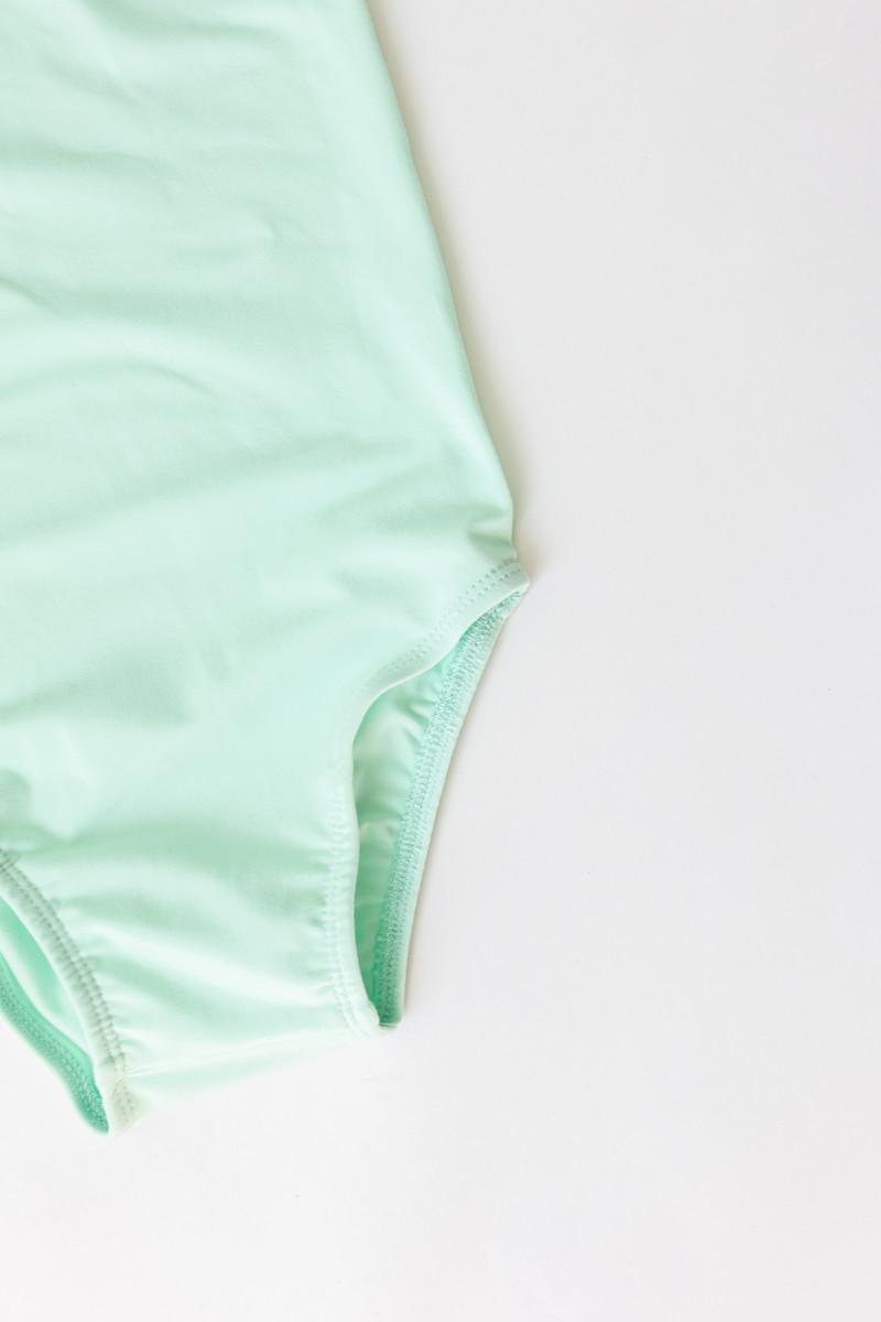 Mila & Rose:  Pastel Green S/S Flutter Sleeve Leotard SHIPS SEPARATELY