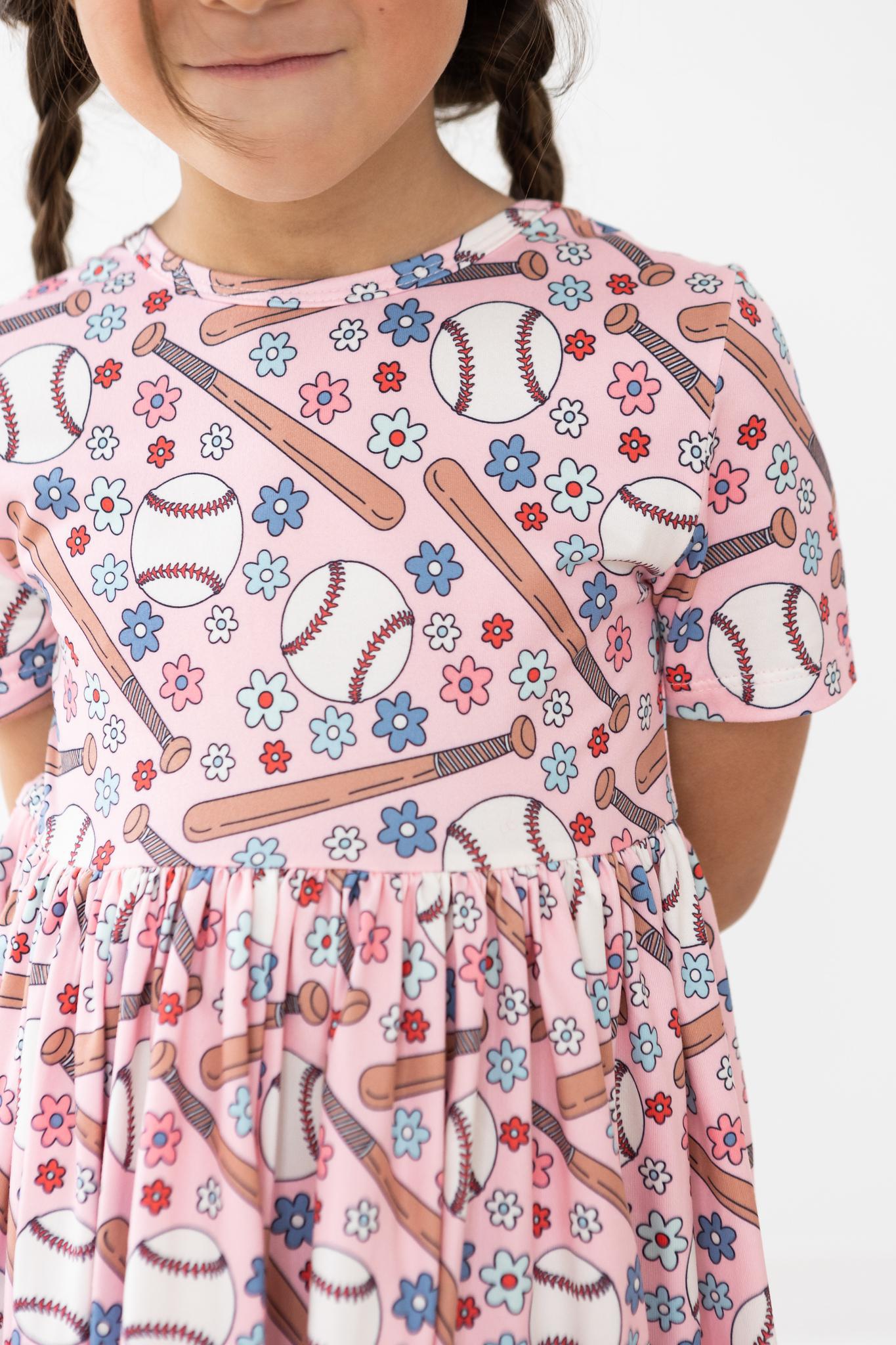 Mila & Rose:  Batter Up S/S Pocket Twirl Dress SHIPS SEPARATELY
