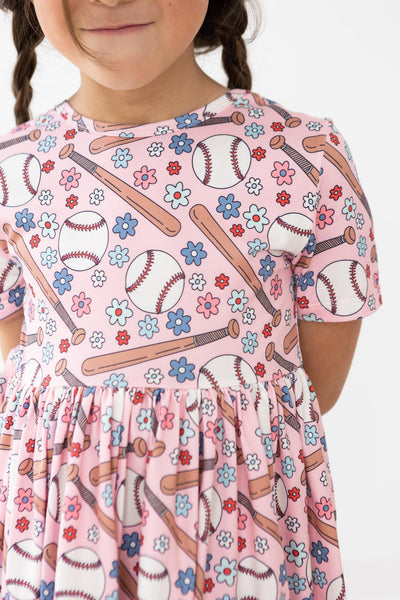 Mila & Rose:  Batter Up S/S Pocket Twirl Dress SHIPS SEPARATELY