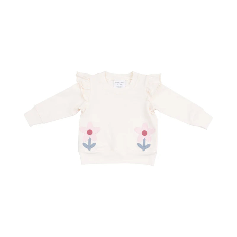 Angel Dear Ruffle Sweatshirt and Jogger: Danish Daisy
