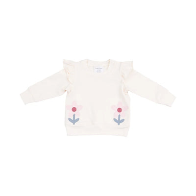 Angel Dear Ruffle Sweatshirt and Jogger: Danish Daisy