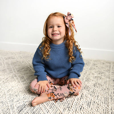 Gigi and Max Bow Leggings: Flora Light Pink