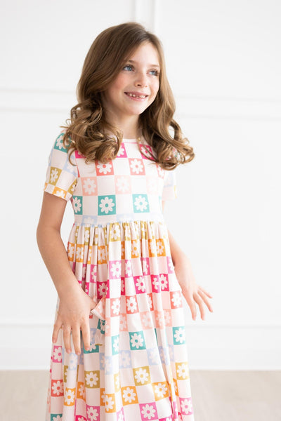 Mila & Rose:  Checkmate S/S Pocket Twirl Dress SHIPS SEPARATELY
