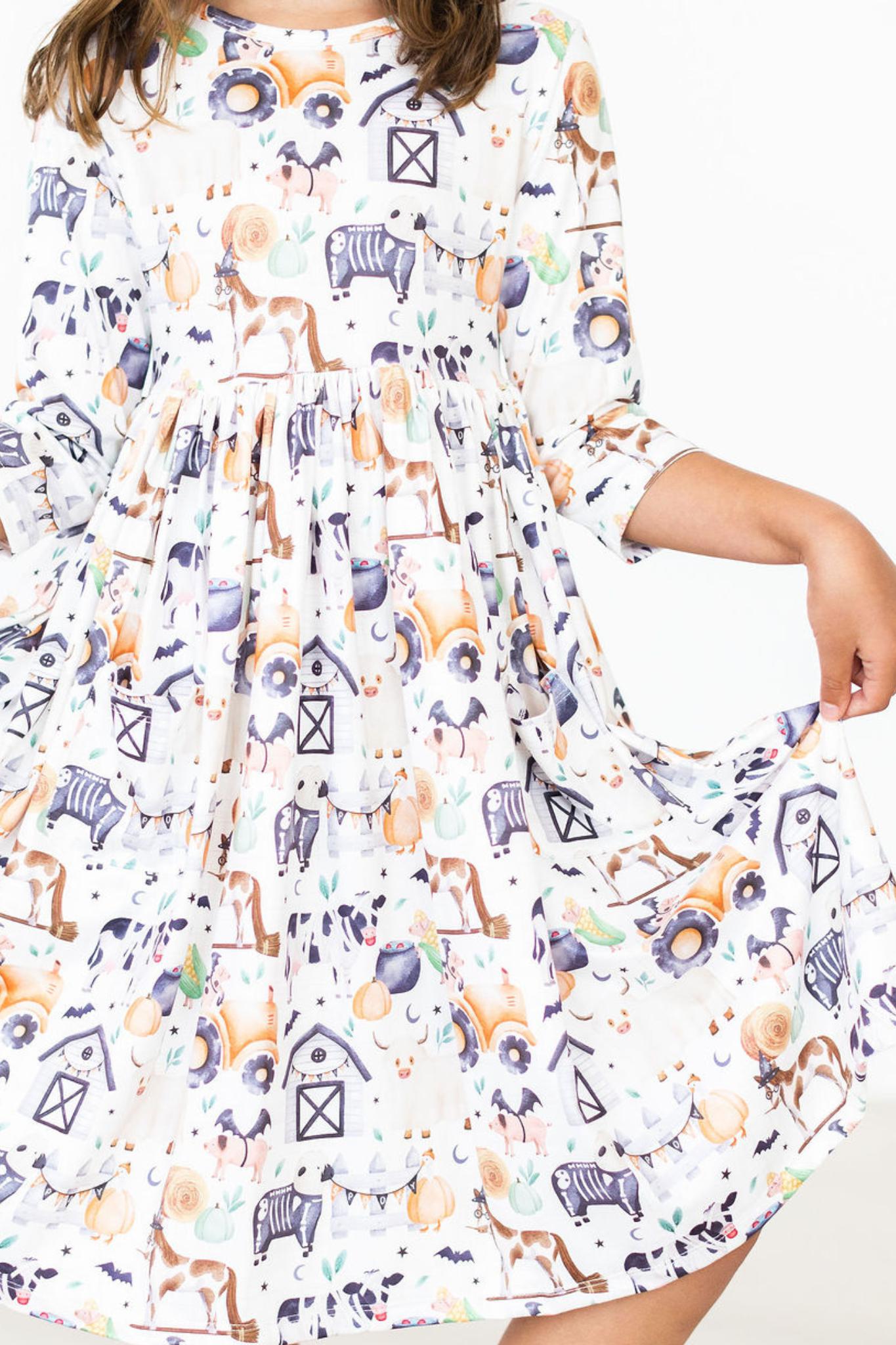 Mila & Rose:  Stay Spooky Pocket Twirl Dress SHIPS SEPARATELY
