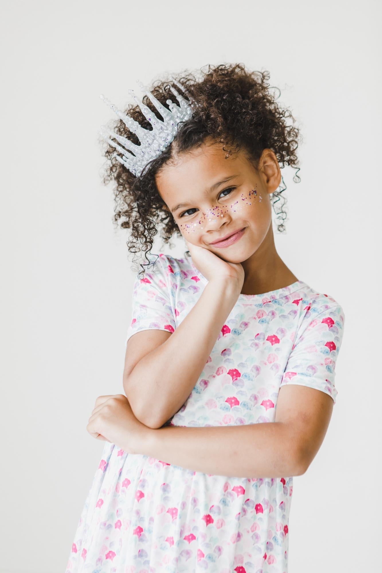 Mila & Rose:  Mermaid Scales S/S Twirl Dress SHIPS SEPARATELY