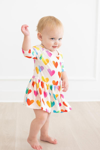 Mila & Rose:  Lotta Love 3/4 Sleeve Twirl Bodysuit SHIPS SEPARATELY