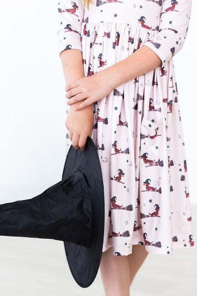 Mila & Rose:  Happy Howl-oween Pocket Twirl Dress SHIPS SEPARATELY