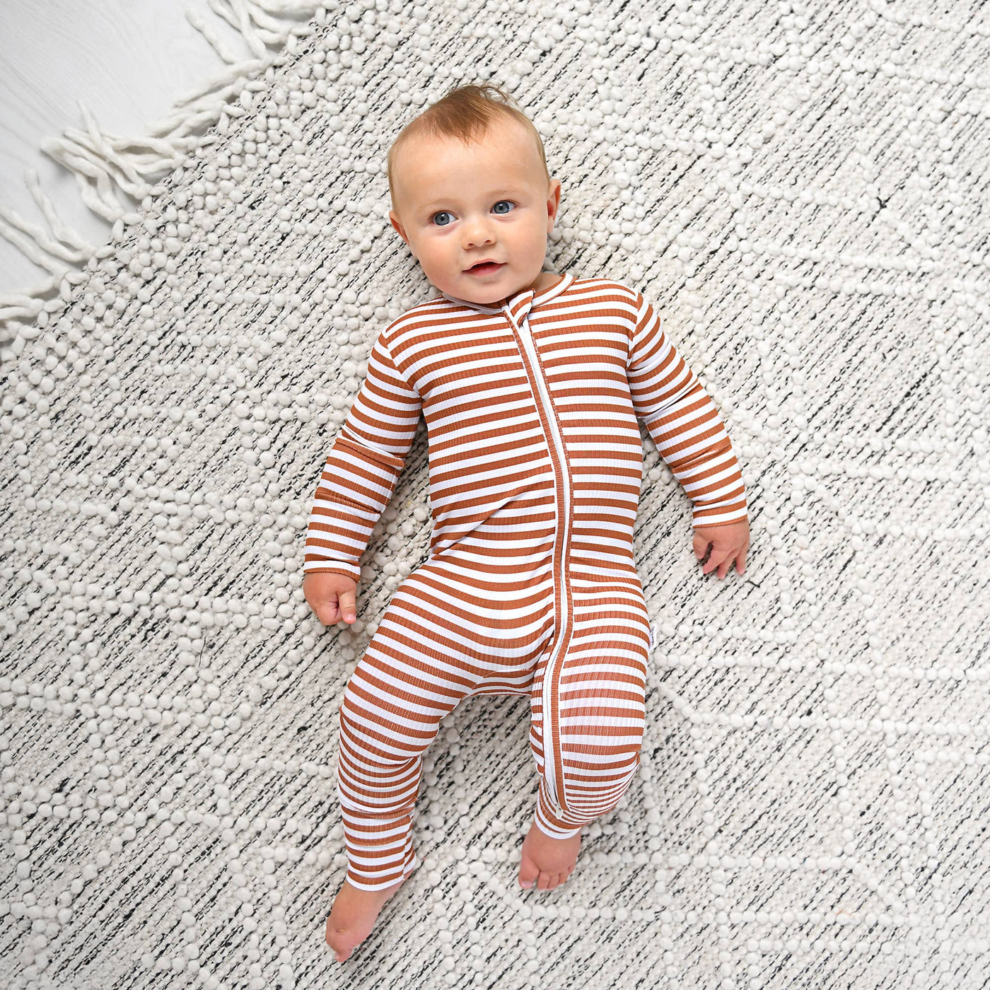 Gigi and Max Ribbed Zip Sleeper: Chase Brown