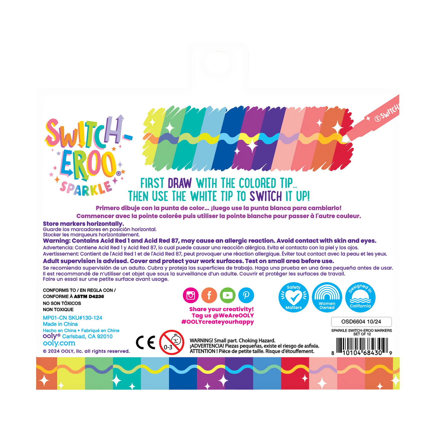 OOLY: Switch-Eroo Sparkle Glittery Color Changing Markers