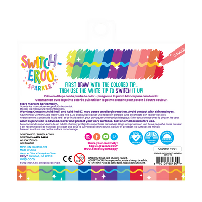 OOLY: Switch-Eroo Sparkle Glittery Color Changing Markers