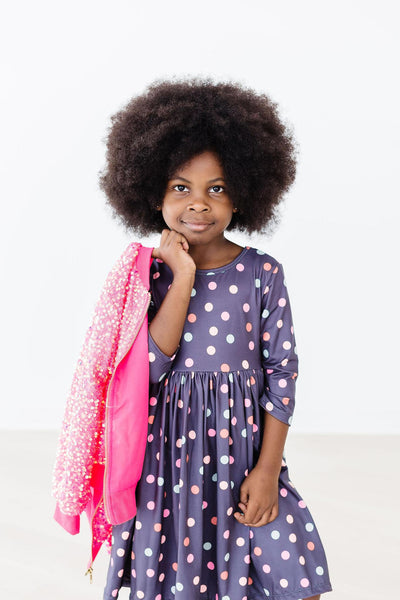 Mila & Rose:  City Girl 3/4 Sleeve Twirl Dress SHIPS SEPARATELY