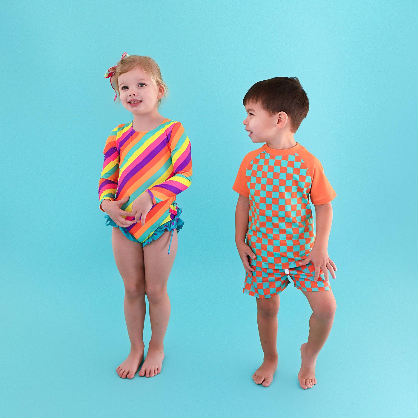 Gigi and Max Swim Shorts: Spencer Checks