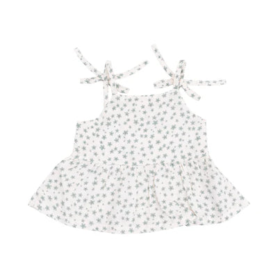 Angel Dear Muslin Tank And Smocked Waist Pants: Jadeite Simple Floral