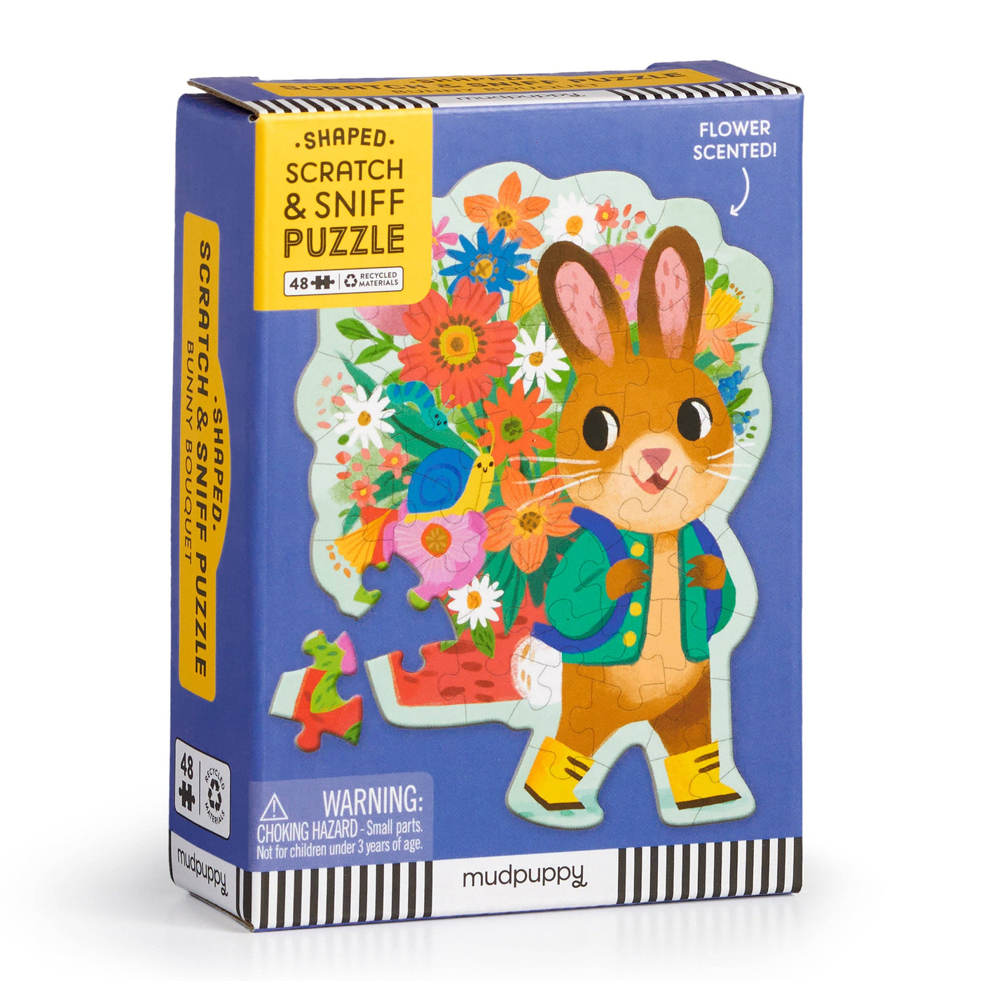 Mudpuppy Mini Scratch & Sniff Puzzle: Bunny Bouquet