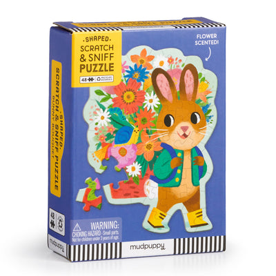Mudpuppy Mini Scratch & Sniff Puzzle: Bunny Bouquet