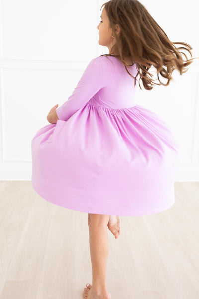 Mila & Rose:  Bright Lilac Pocket Twirl Dress SHIPS SEPARATELY