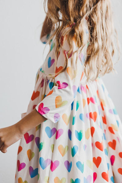 Mila & Rose:  Lotta Love 3/4 Sleeve Pocket Twirl Dress SHIPS SEPARATELY