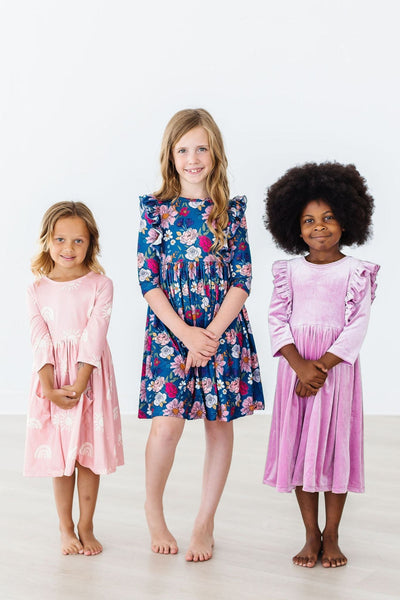Mila & Rose:  Vintage Garden Ruffle Twirl Dress SHIPS SEPARATELY